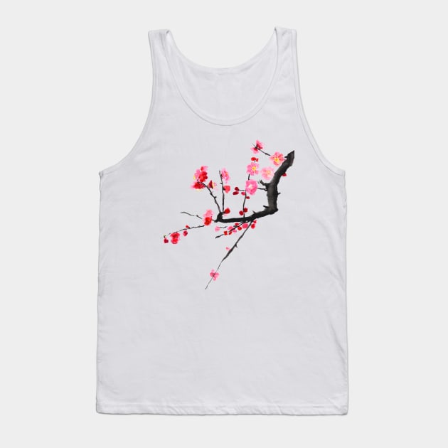 red plum flower Tank Top by colorandcolor